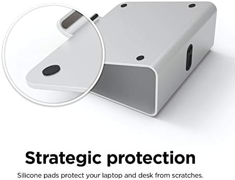 elago L2 Laptop Stand - Ergonomic Design, Premium Aluminum Material, Desk Organization for Laptop Computers (Silver)