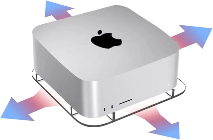 Acrylic Desktop Stand for Mac Studio M4/M2/M1 Max, M3/M2/M1 Ultra - Mac Studio Stand Holder Compatible with Mac Studio and for Mac mini M1/M2/M2 Pro, Clear
