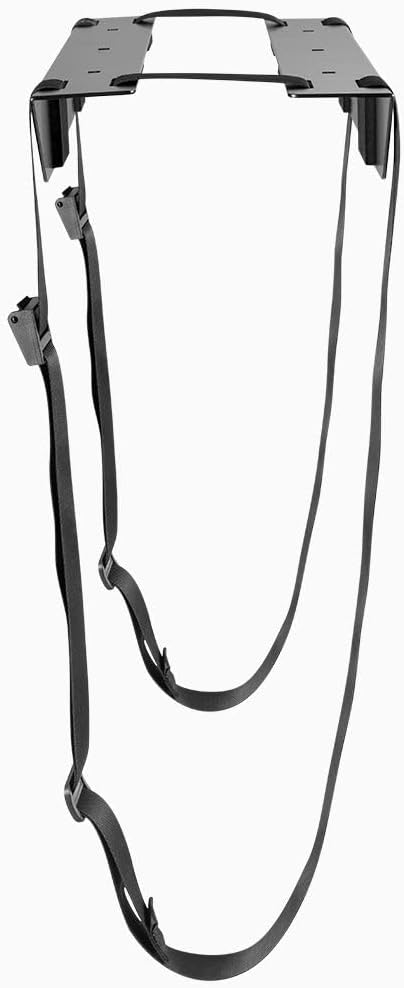 Desky Strap-On CPU Mount ??Under-Desk Adjustable PC Holder with Steel Bracket & Foam Padding ??Supports CPUs up to 22 lbs, Fits Towers up to 15.7" - Black