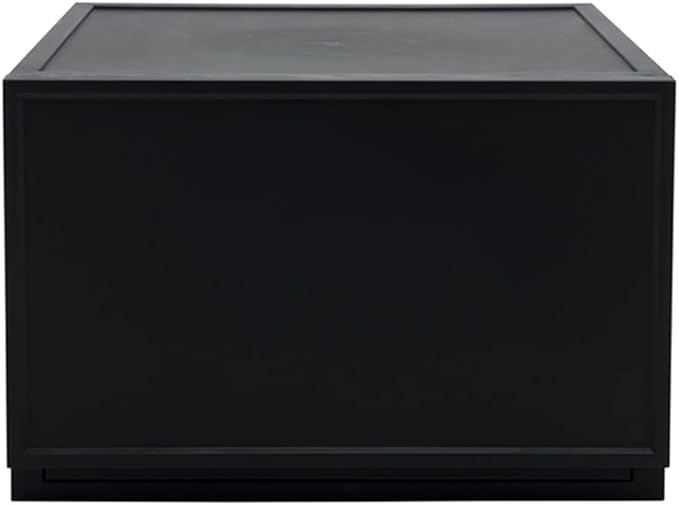 ASTAGE drawer block plastic bins stacking storage modular storage drawer home closet living office organizer with divider (Black, Medium C)