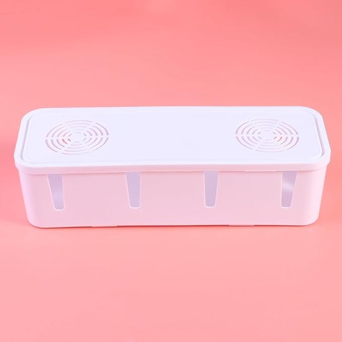 Angoily Plug Socket Safety Box Cable Organizer Cord Management Storage Holder for Home Office Desk 10.43X3.74X2.75 Inches Yellow