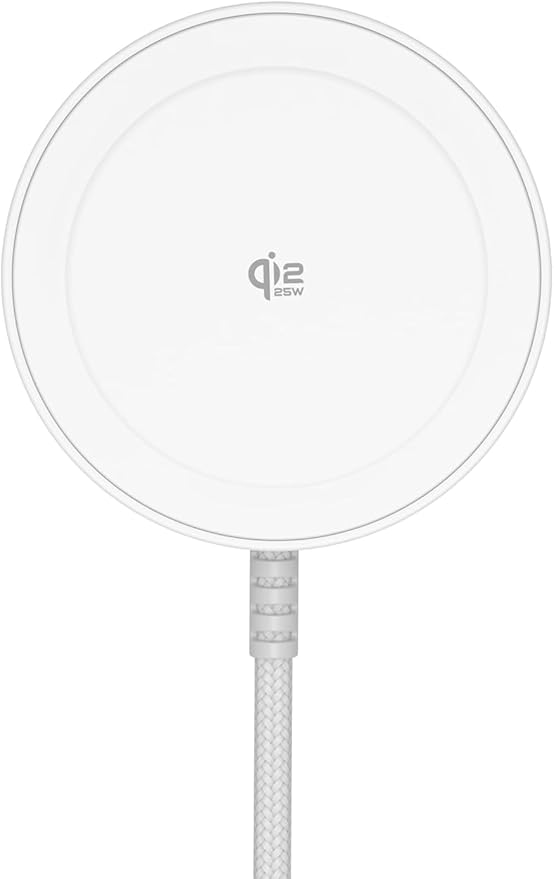 Magnetic Wireless Charger, 5FT Qi2 25W Fast Charging Pad Compatible with MagSafe for iPhone Air/17e/17/16/15/14/13/12/Pro/Pro Max Series & AirPods 4/3/2/Pro & More (MatteWhite)