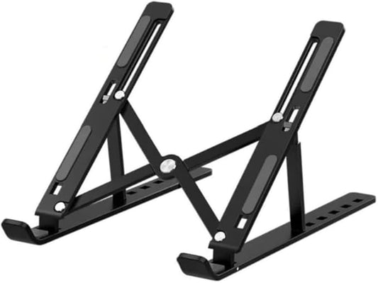 10" to 17.3" Laptop Stand with 10 Levels of Portable Table Regulation Heavy Duty Metal Adjustable BLACK - MULTINYXIA (Black)