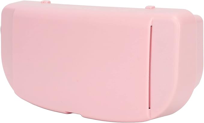 plplaaoo Car Glasses Holder Case Multifunctional Durable ABS Material Sun Visor Sunglasses Storage Organizer Box With Magnetic Clip For Drivers And Car Owners 17x8cm 6.7x3.1in (Pink)