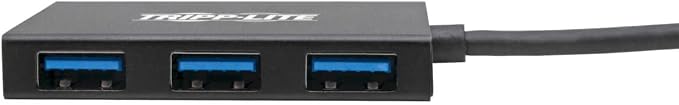 Tripp Lite Gen 1 USB-C Hub, Portable USB-C to USB-A Splitter for Charging and Data Transfer, Thunderbolt 3, 5 Gbps, 1.5 A, Aluminum (U460-004-4A-Al)