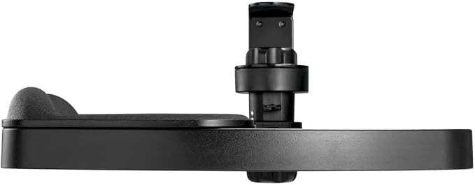 TRIPP LITE Under Desk Storage Tray Clamp-on Storage Tray w Mouse Pad, Wrist Rest - Office Desk Organizer 360 Swivel 5-Year Warranty (DMUDSC)