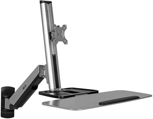 Tripp Lite Wall Mount for Sit Stand Desktop Workstation Height-Adjustable Standing Desk, Single Display (WWSS1332W)