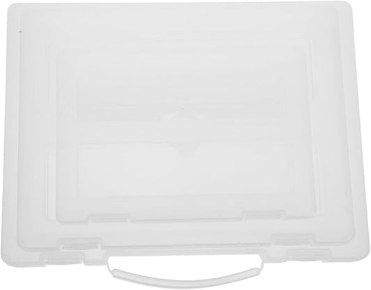 3pcs Plastic File Storage Box Set with Lids, A4 A5 Document Organizer, Stackable Desktop Photo and Office File Holder for Home and School