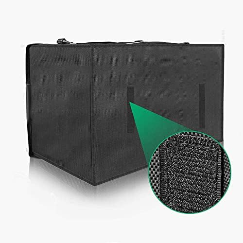 KEYOOG Sturdy Car Trunk Organizers and Storage, Waterproof Durable Collapsible Multi-Heavy Duty, Non-Slip Bottom & Adjustable Securing Straps - for Car, SUV, Truck, or Van (3 Compartments, Black)