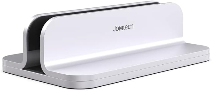 JOKItech Aluminum Laptop Stand, Sturdy and Adjustable, Compatible with Apple MacBook Pro/Air, Mac Mini, iPad Pro, Silver