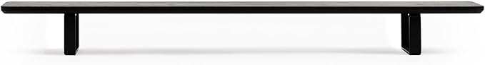 Oakywood Dual Monitor Stand - Handmade in EU - Natural Wood Monitor Stand Riser - Laptop Accessories ??220 lbs (100 kg) Capacity - 41.3"x9" (105x23 cm) ??100% Natural Black Stained Oak