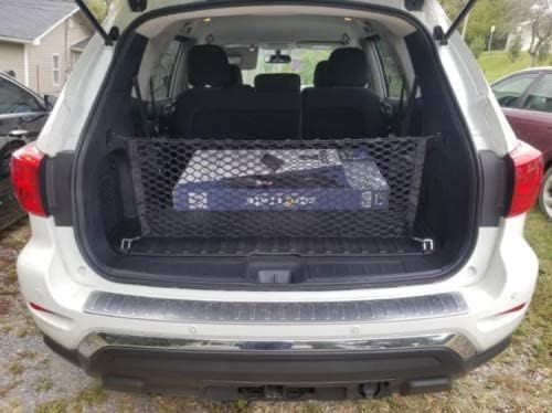 Trunk Organizer Cargo Net for Nissan Pathfinder 2013-2023–Envelope Style Cargo Net for SUV-Premium Mesh Car Trunk Organizer Vehicle Carrier Storage–Compatible with Nissan Pathfinder