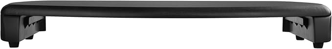 Kantek Desktop Computer Monitor Stand with Keyboard Storage, MDF Wood Top, Holds up to 80 lbs, 23" x 13.25" x 3", Black