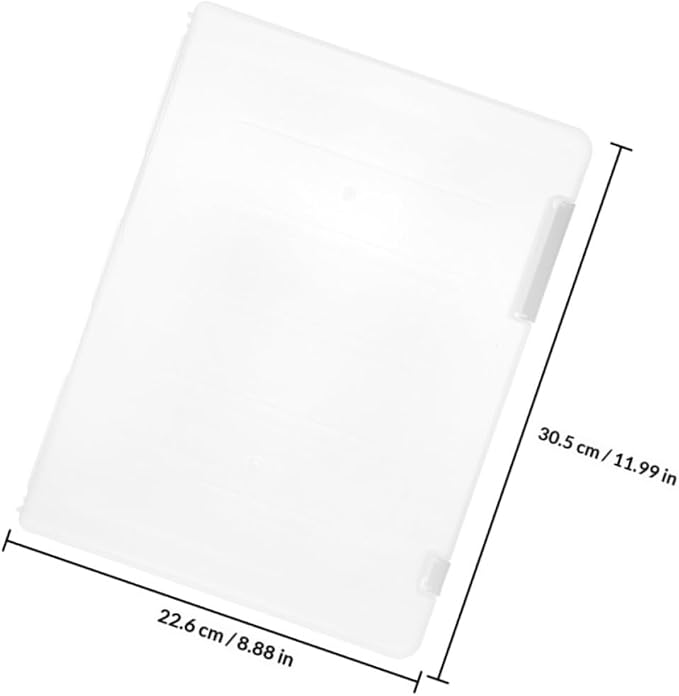VALICLUD 2pcs White A4 File Organizer Boxes with Lid, Stackable Wear-resistant Document Storage Cases for Office Desktop Filing and Contract Organization