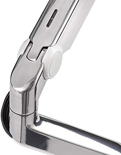 Humanscale M8 Adjustable Articulating Computer Monitor Arm - Both Mounts Clamp and Bolt Through Mount with Base - Black with Black Trim