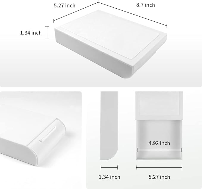 YOOUSOO 2 Pack Adhesive Under Desk Drawer, Attachable Under Desk Drawer Slide Out, Hidden Storage for Table, Desktop Storage Organizer for Pencil Pen Stationery Office Organization