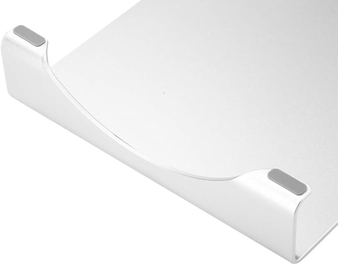 Tyenaza Monitor Riser, Aluminum Alloy Monitor Stand Notebook Laptop Organizer Shelf Silver for Desk