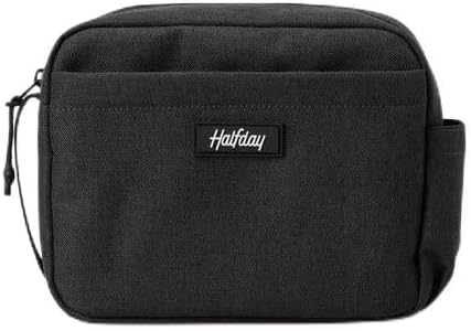 Halfday Sidecar Toiletry Bag: Travel Organizer for Men & Women with Waterproof Pouch, Mesh Pockets, Toothbrush Holder, Hanging Loop (Lightweight, Durable, Water-Resistant), Shadow