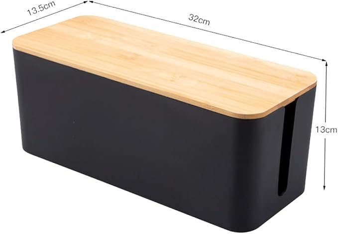 Desk Cable Management Round Holed Wire Storage Box Outdoor Storage Box for Power Cord Organizers