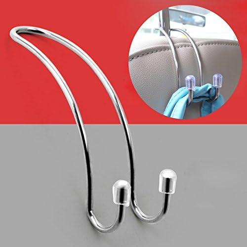 4 Pack Car Seat Headrest Hooks Strong and Durable Backseat Hanger Storage for Handbags, Purses, Coats, and Grocery Bags, Universal SUV Truck Vehicle Car Seat Back Headrest Bottle Holder Organizer