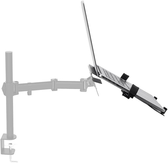 Monoprice Laptop Holder Attachment for Desk Mounts - Ideal for Work, Home, Office Laptops, Black - Workstream Collection