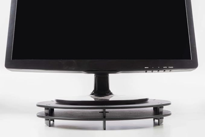 Vu Ryte Stackable 1 Inch Computer Monitor Riser Stand, Oval, Black, VUR 8800 Single Unit…