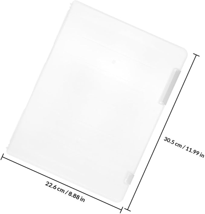 2pcs White A4 File Organizer Box with Lid, Stackable Desktop Document and Contract Storage Case for Office Filing and Paper Classification