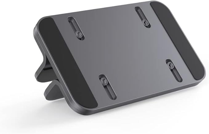 JOKItech Aluminum Laptop Vertical Stand Organizer, Sturdy Laptop Computer Holder Desktop Stand Compatible with new Retina Apple MacBook Pro/Air/Neo, Mac mini & iPad Pro - Spacegrey