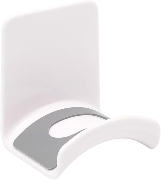 1Pcs White ABS Plastic Headphone Stand Hanger, Table Wall Mount Headset Holder Hook, Adhesive Earphones Hangers for Desk Headphone Hanger, Most Headphones and Controller