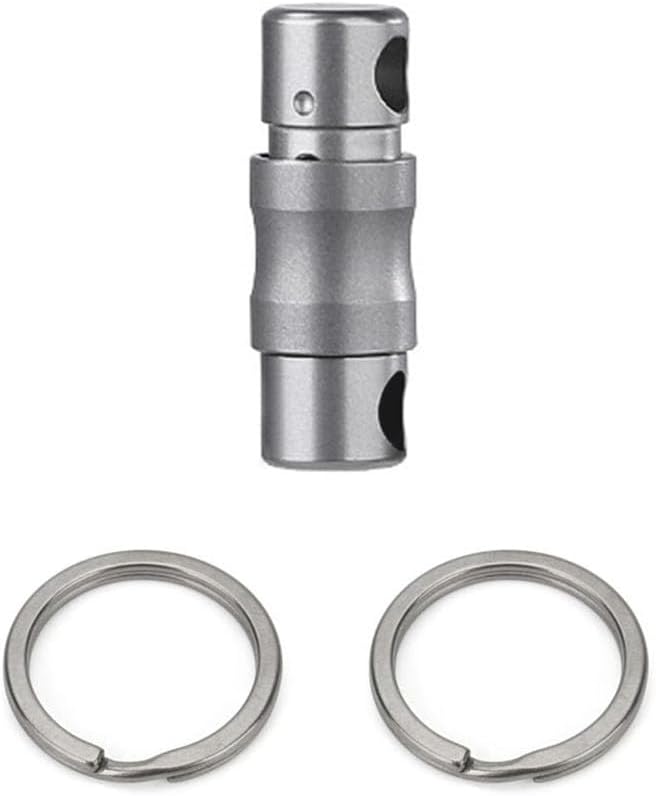 Titanium Quick Release Keychain, 360° Swivel Key Ring Clip with Double-End Lock, Heavy Duty EDC Key Holder for Men