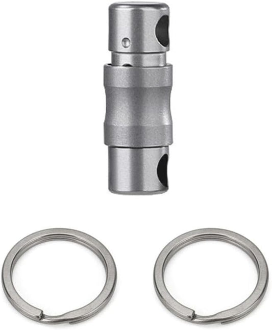 Titanium Quick Release Keychain, 360° Swivel Key Ring Clip with Double-End Lock, Heavy Duty EDC Key Holder for Men