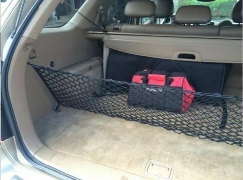 Rear Trunk Organizer Cargo Net for Acura MDX 2001–2006 – Envelope Style Cargo Net for SUV – Premium Mesh Elastic Car Trunk Organizer Vehicle Carrier Storage – Compatible with Acura MDX
