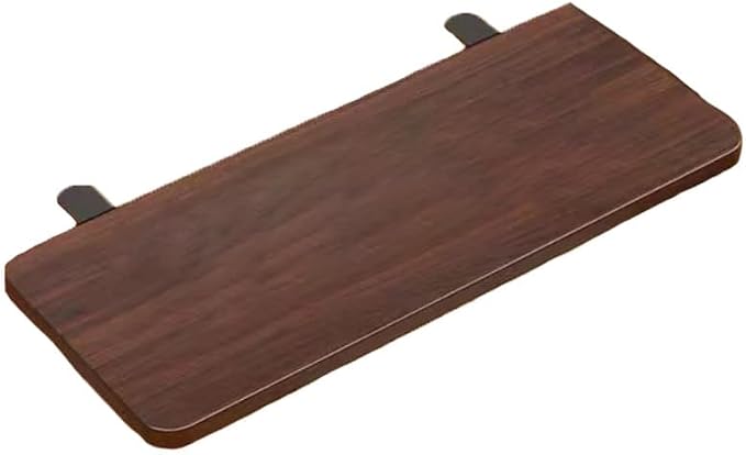 Desk Extender Tray, Punch-Free Clamp on 90° Foldable Keyboard Drawer Tray, Table Mount Armrest Shelf, Computer Elbow Arm Support (Brown, 23.6"*9.8"*0.5"/60cm*25cm*1.2cm)