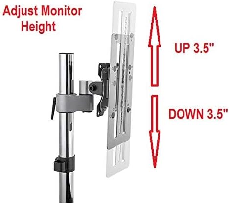 Mount Plus MP-XMA-02 Height Adjustable VESA Adapter Accessory Bracket Kit for Computer Monitor 13" to 27" Screens (Height Adjustable VESA Adapter)