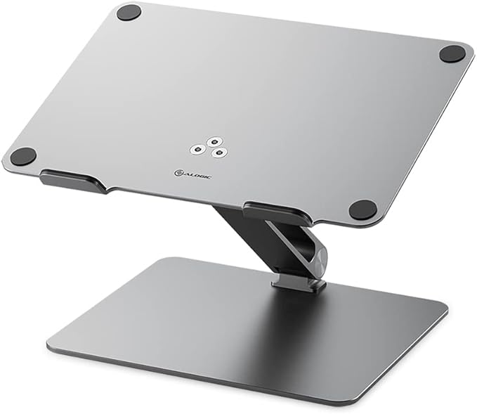 ALOGIC Elite Adjustable Laptop Stand, Ergonomic Riser Aluminium Design, Portable and Sturdy, Compatible with MacBook Pro, MacBook Air, Dell XPS, Chromebook and More.
