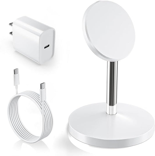 Magnetic Wireless Charger iPhone Stand,25W Mag-Safe Charger Fast Charging Stand 35W Magnetic USB C Adapter with 6FT Cable Wireless Fast Charge Station for iPhone 17 Pro Max/17/16/15/14/13/12, AirPods