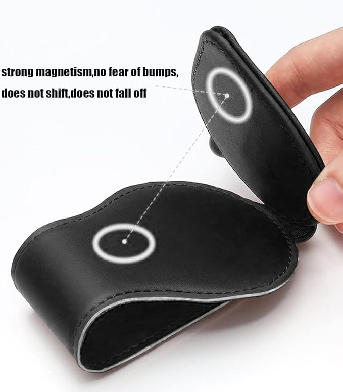 Sunglasses Holder for Car, Leather Glasses Frame, Eyeglass Hanger Card Clip for Car Sun Visor,Sunglasses Holder Compatible with Chevy Camaro RS Visor
