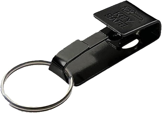 Lucky Line Key Safe Belt Key Ring Holder Slip On, Black Powder Coat, 30/Pk (47775)