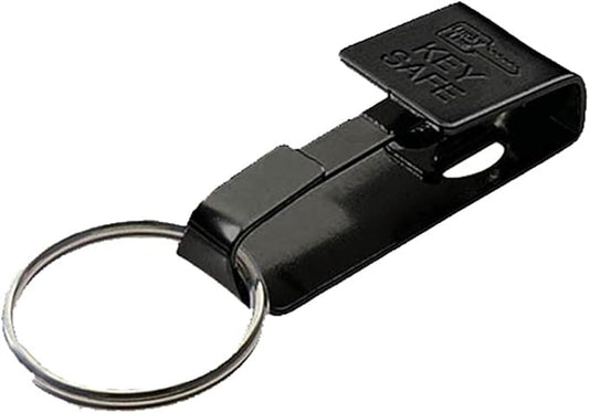 Lucky Line Key Safe Belt Key Ring Holder Slip On, Black Powder Coat, 30/Pk (47775)