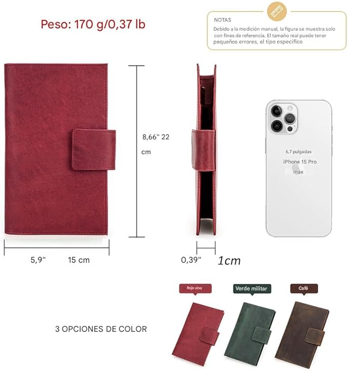CONTACTS Full Grain Leather RFID Blocking Family Passport Holder for 4 Passport Wallet Compatible with Airtag Travel Passport Cover with 4 Passport Slot, 6 Card Slot (Red)