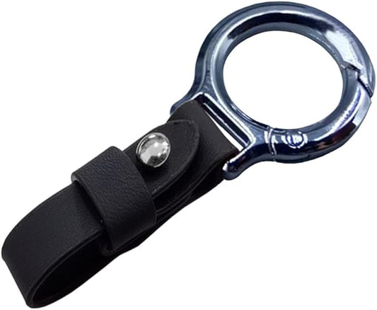 GLSOWEE Carabiner Key Ring Clip, Car Fob Key Keychain Holder Car Keychain Clip for Men Women, Key Ring Belt Holder (Black)