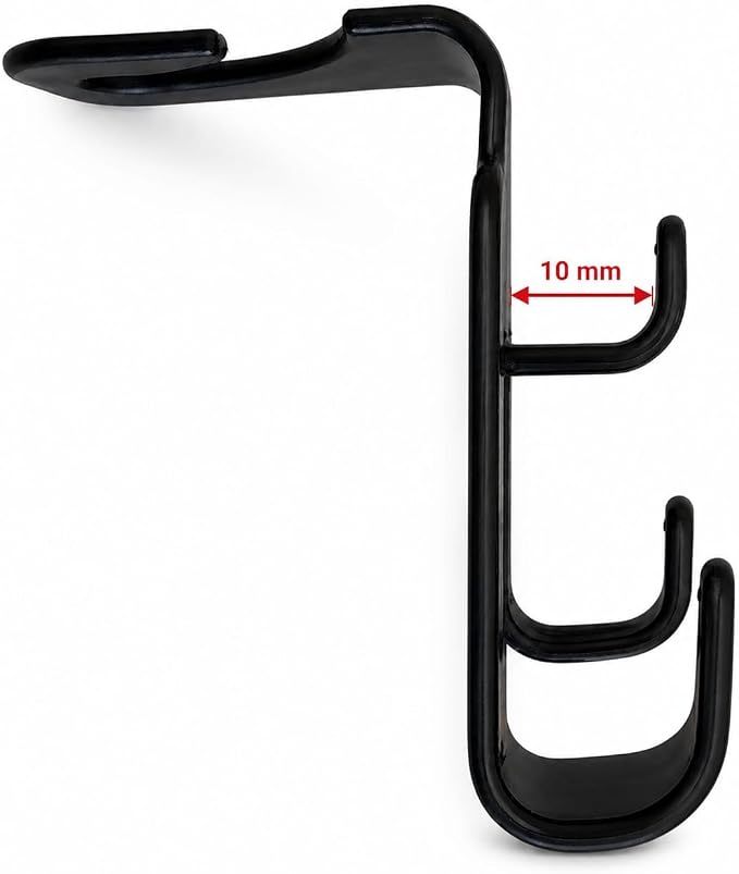 Car Headrest Hook | 360° Rotation Seat Back Hanger for Bags, Purses & Groceries | Durable ABS Plastic Car Organizer (Pack of 2 - Black)