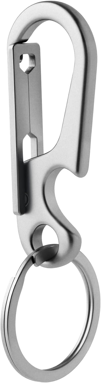 Prometheism Stainless Steel Keychain, Keyring Clip Holder Organizer for Home and Car,Carabiner Keys Finder