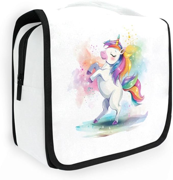 senya Hanging Travel Toiletry Bag Cute Kit Makeup Case Cosmetics Organizer for Men Women (Unicorn)