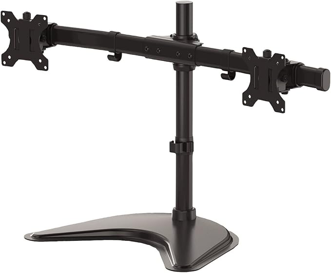 Fellowes 8043701 Professional Series Free Standing Computer Monitor Stand for 2 Monitors with Horizontal Monitor Arms, 27 Inch Monitor Capacity
