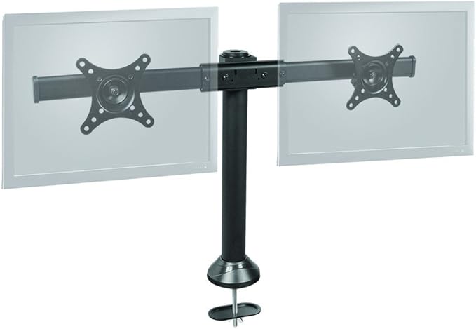 SIIG Accessory CE-MT1712-S2 Side-by-Side Dual Monitor Desk Stand 13inch to 27inch Retail,Black