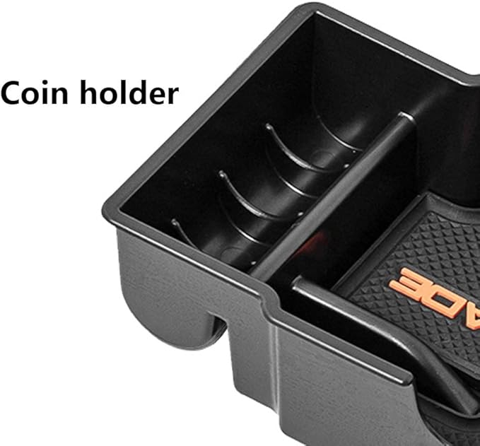 EDBETOS Center Console Organizer Tray Compatible with Jeep Renegade Accessories 2015-2019 2020 2021 2022 2023 Armrest Glove Box Secondary Storage (Orange Trim)