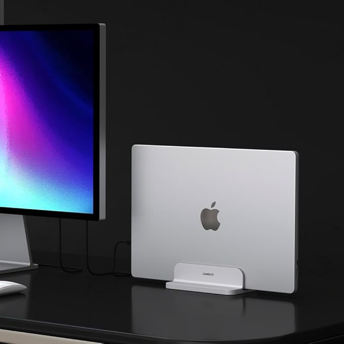 JOKItech Aluminum Laptop Stand, Sturdy and Adjustable, Compatible with Apple MacBook Pro/Air, Mac Mini, iPad Pro, Silver