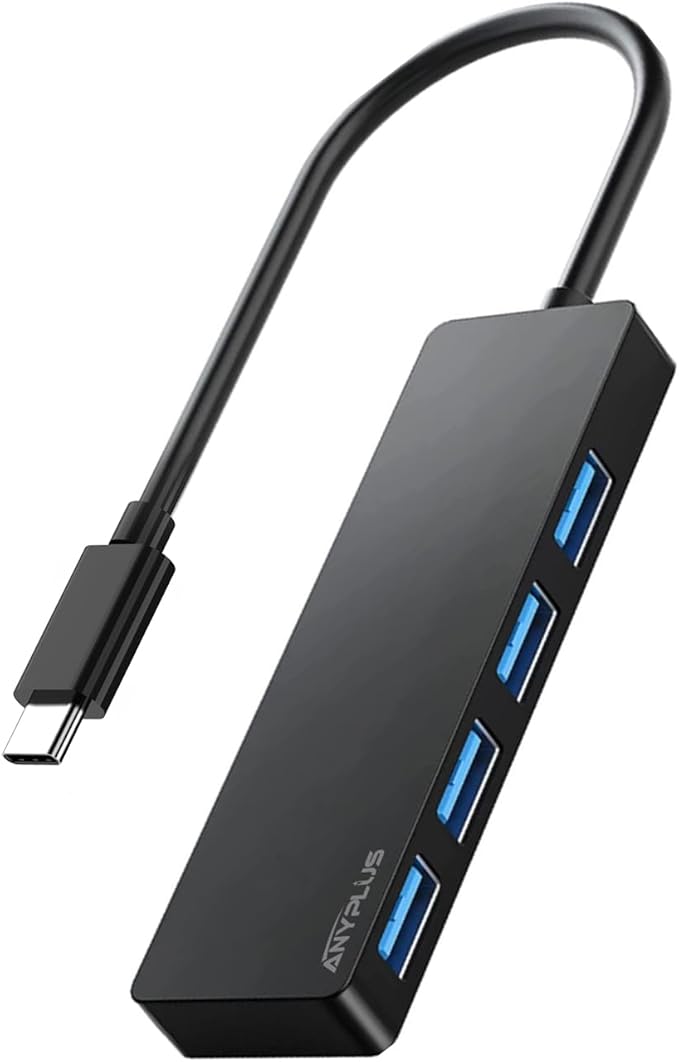 USB C Hub, 4 Ports USB 3.0 Hub Splitter with 5Gbps Data Transfer, USB C Splitter for Type C MacBook, Mac Pro, iMac, Surface, XPS, Flash Drive, Mobile HDD