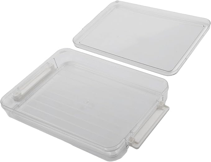 Clear File Organizer With Lid, Home Office Organization Bin, Large Capacity File Box(small)
